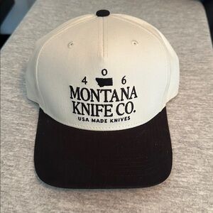 Montana Knife Company hat! Black and white NWOT